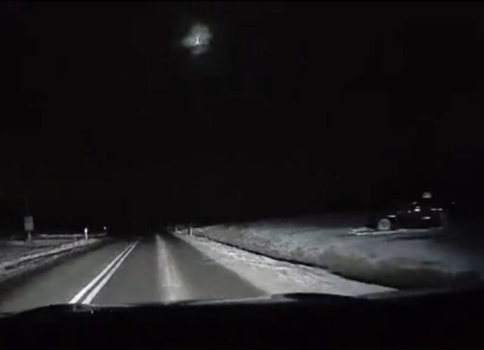 Meteor nad zachodnią Polską (22.01.2022)