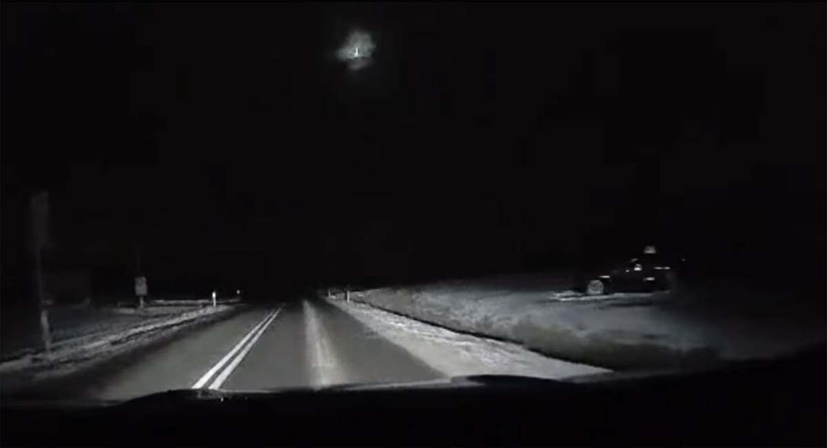 Meteor nad zachodnią Polską (22.01.2022)