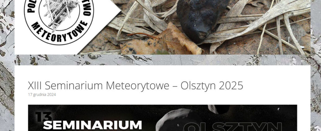 XIII Seminarium Meteorytowe – Olsztyn 2025